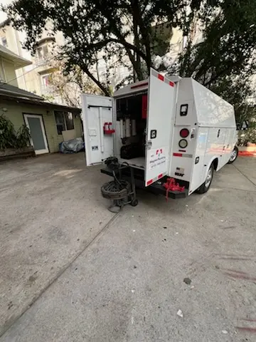 Magnet Plumbing service vehicle on-site for Water Heater Repair in Beach Bluff
